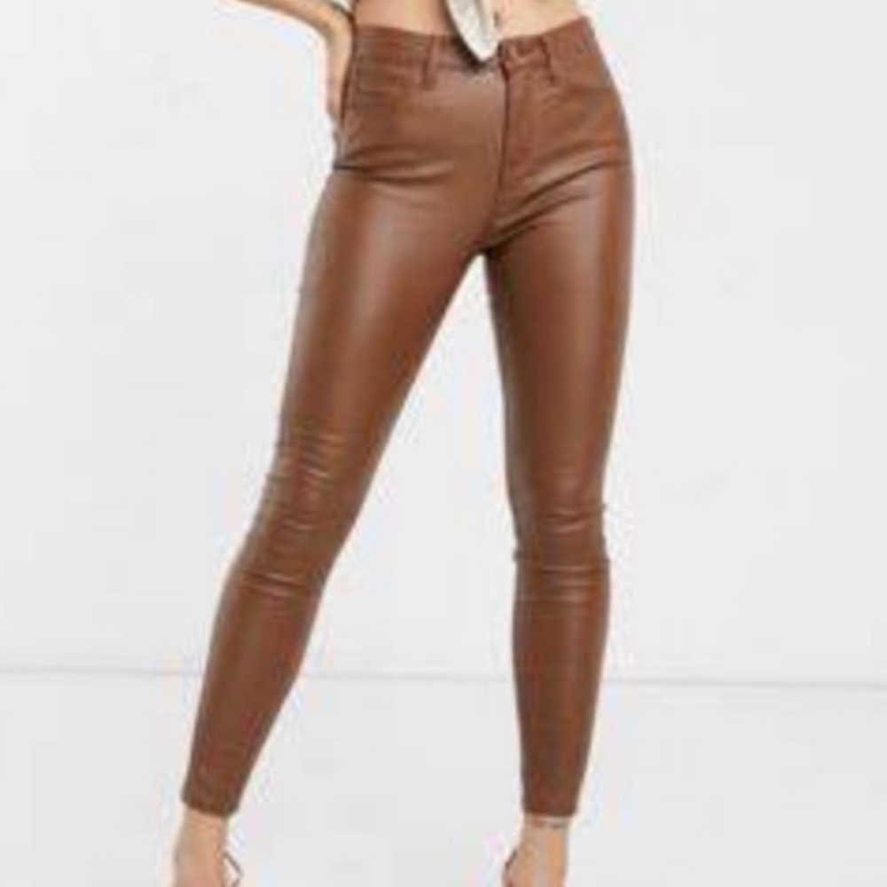 SIX/FIFTY High Waisted Coated Leggings size small